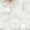 Pappersassietter Vit 18 cm 6-pack