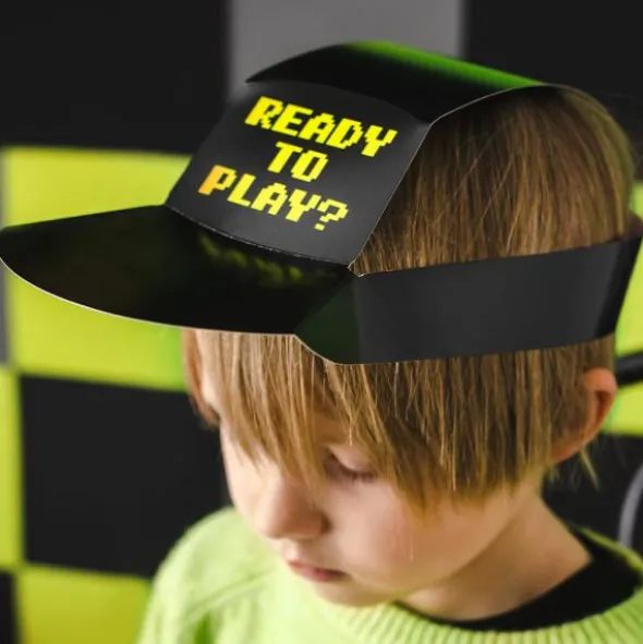 Papperskepsar Gamer Svart 6-pack