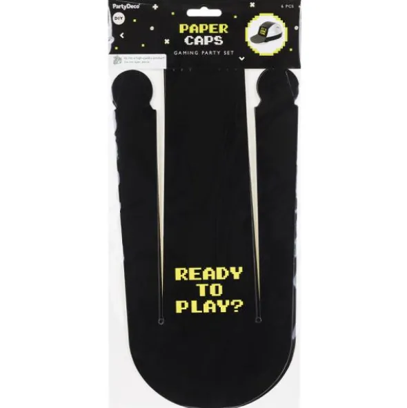 Papperskepsar Gamer Svart 6-pack