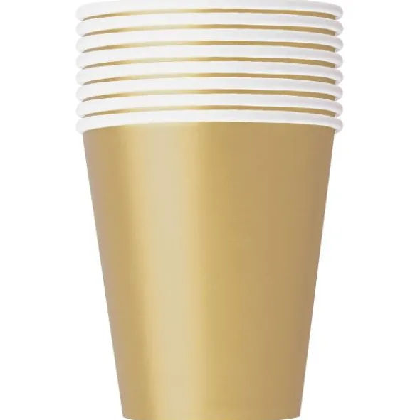 Pappersmuggar Guld 27 cl 8-pack