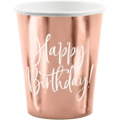 Pappersmuggar Happy Birthday Roseguld