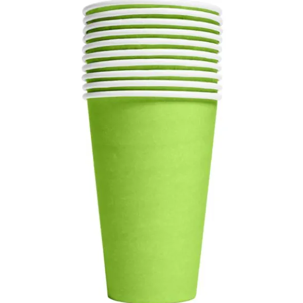 Pappersmuggar Limegrön 35 cl 10-pack