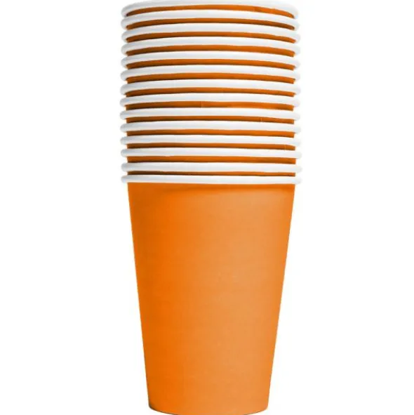 Pappersmuggar Orange 21 cl 14-pack