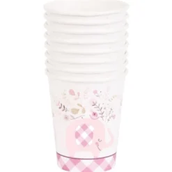 Pappersmuggar Rosa Elefant 27 cl 8-pack