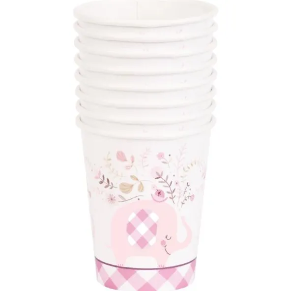 Pappersmuggar Rosa Elefant 27 cl 8-pack