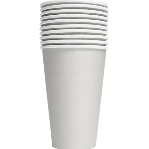 Pappersmuggar Silver 35 cl 10-pack
