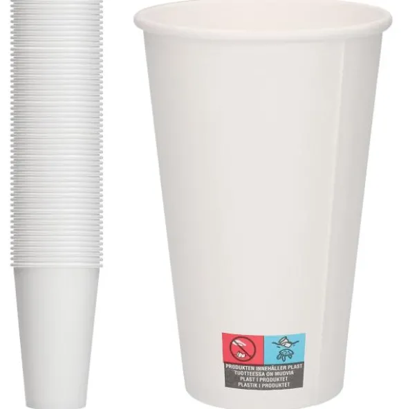 Pappersmuggar Vit 48 cl 50-pack