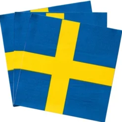Pappersservetter Svenska Flaggan 20-pack
