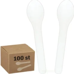 Pappersskedar Vit 15 cm 100-pack