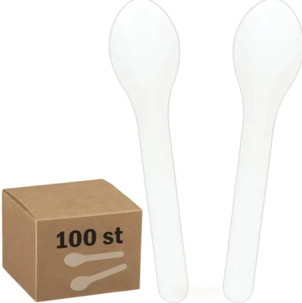Pappersskedar Vit 15 cm 100-pack