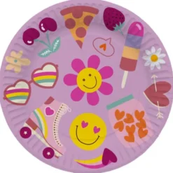 Papperstallrikar Boho Girlz 8-pack