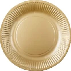 Papperstallrikar Guld 23 cm 16-pack