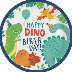 Papperstallrikar Happy Dino Birthday