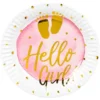 Papperstallrikar Hello Girl