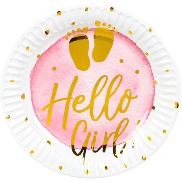 Papperstallrikar Hello Girl