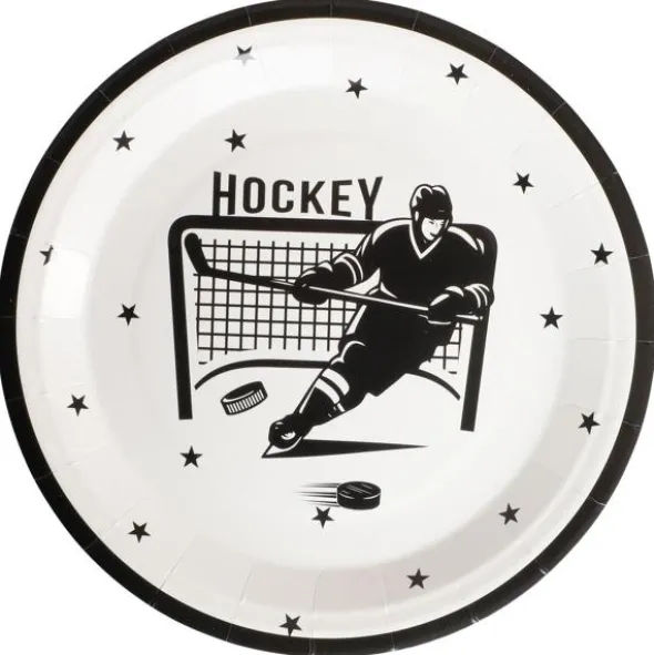 Papperstallrikar Hockey 23 cm 8-pack