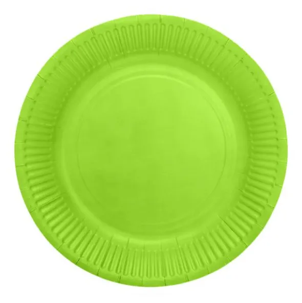 Papperstallrikar Limegrön 18 cm 8-pack