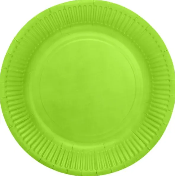 Papperstallrikar Limegrön 23 cm 8-pack