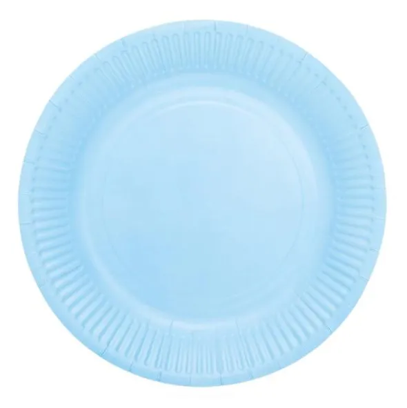 Papperstallrikar Ljusblå 18 cm 20-pack