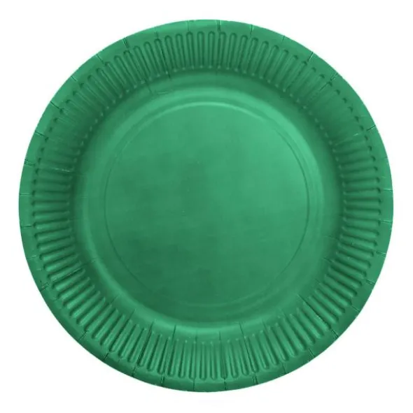 Papperstallrikar Mörkgrön 18 cm 20-pack