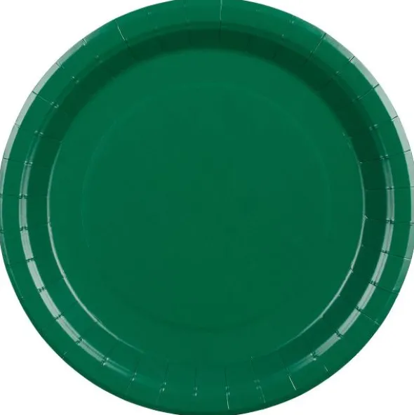 Papperstallrikar Mörkgrön 23 cm 6-pack