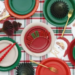 Papperstallrikar Mörkgrön 23 cm 6-pack