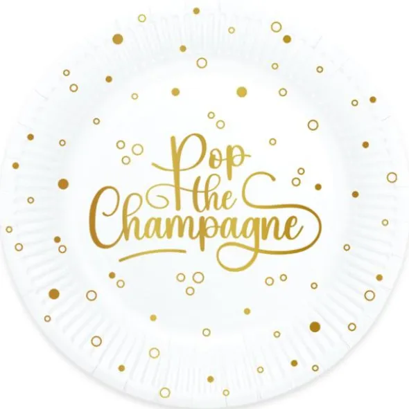 Papperstallrikar Pop the Champagne 8-pack