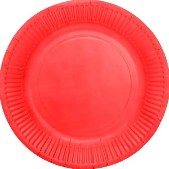 Papperstallrikar Röd 23 cm 16-pack