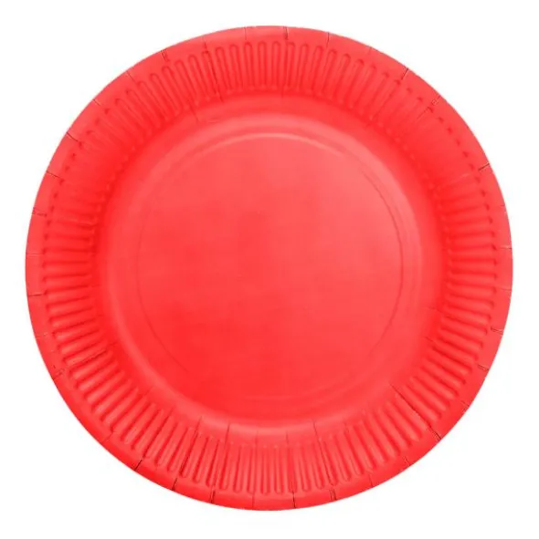 Papperstallrikar Röd 18 cm 8-pack