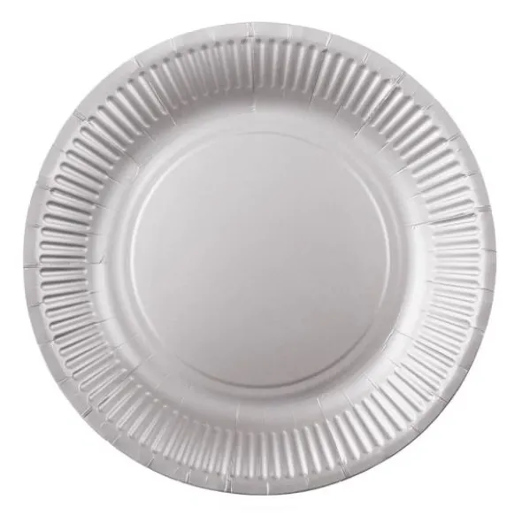Papperstallrikar Silver 18 cm 20-pack