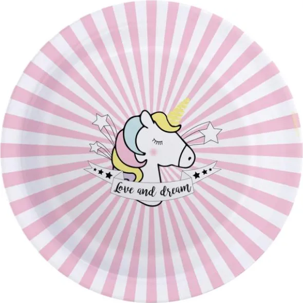 Papperstallrikar Unicorn Love & Dream