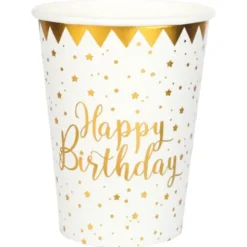 Pappmuggar Happy Birthday Stjärnor
