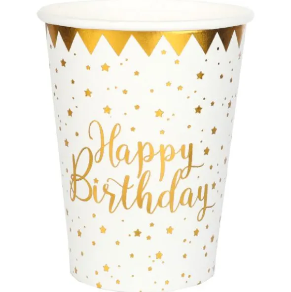Pappmuggar Happy Birthday Stjärnor