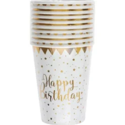 Pappmuggar Happy Birthday Stjärnor