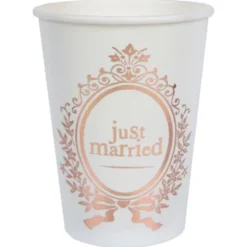 Pappmuggar Just Married Roseguld