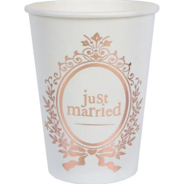 Pappmuggar Just Married Roseguld