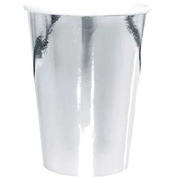 Pappmuggar Metallic Silver Shiny