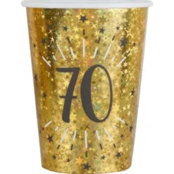 Pappmuggar 70 År Birthday Party Guld