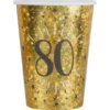 Pappmuggar 80 År Birthday Party Guld