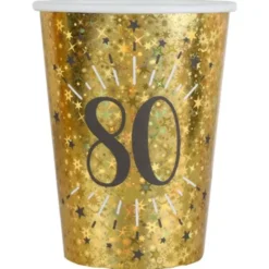 Pappmuggar 80 År Birthday Party Guld