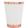 Pappmuggar Scalloped Roseguld