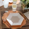 Papptallrikar Art Deco Roseguld