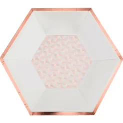 Papptallrikar Art Deco Roseguld