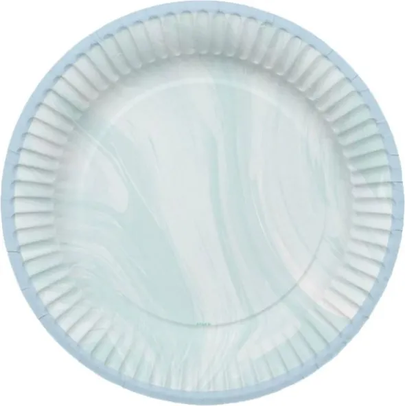 Papptallrikar Marble Blue