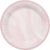 Papptallrikar Marble Pink