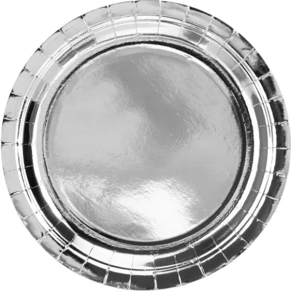 Papptallrikar Metallic Silver