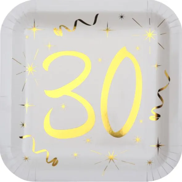 Papptallrikar 30 År Sparkle