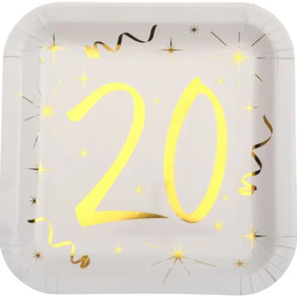 Papptallrikar 20 År Sparkle