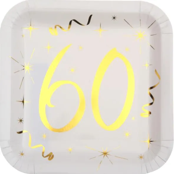 Papptallrikar 60 År Sparkle