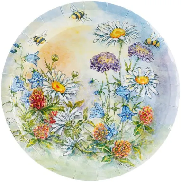 Papptallrikar Sommarblom